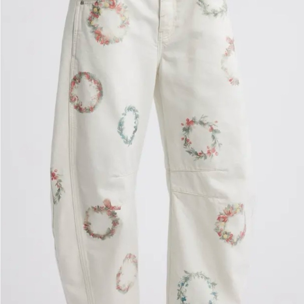 Free People Good Luck Barrel Jeans.
